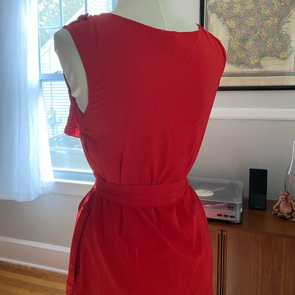 Red Dress - eShakti. Size 4/6 - Picture 5 of 9